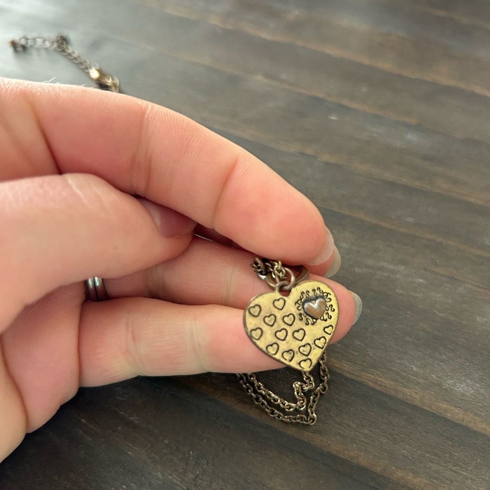 Gold Heart Pendant Necklace